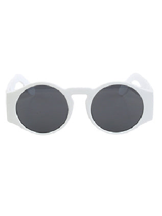White Round Lens Sunglasses