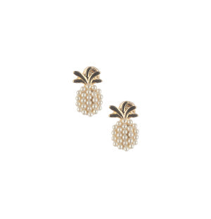 Pineapple Mini Pearl Earrings