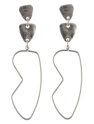 Scuptural Shape Wire Dangle Earrings